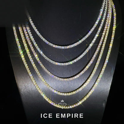 Iced Out Rose Gold Plated Moissanite Tennis Chain