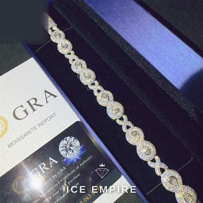 Iced Out 925 Silver Moissanite Cuban Chain
