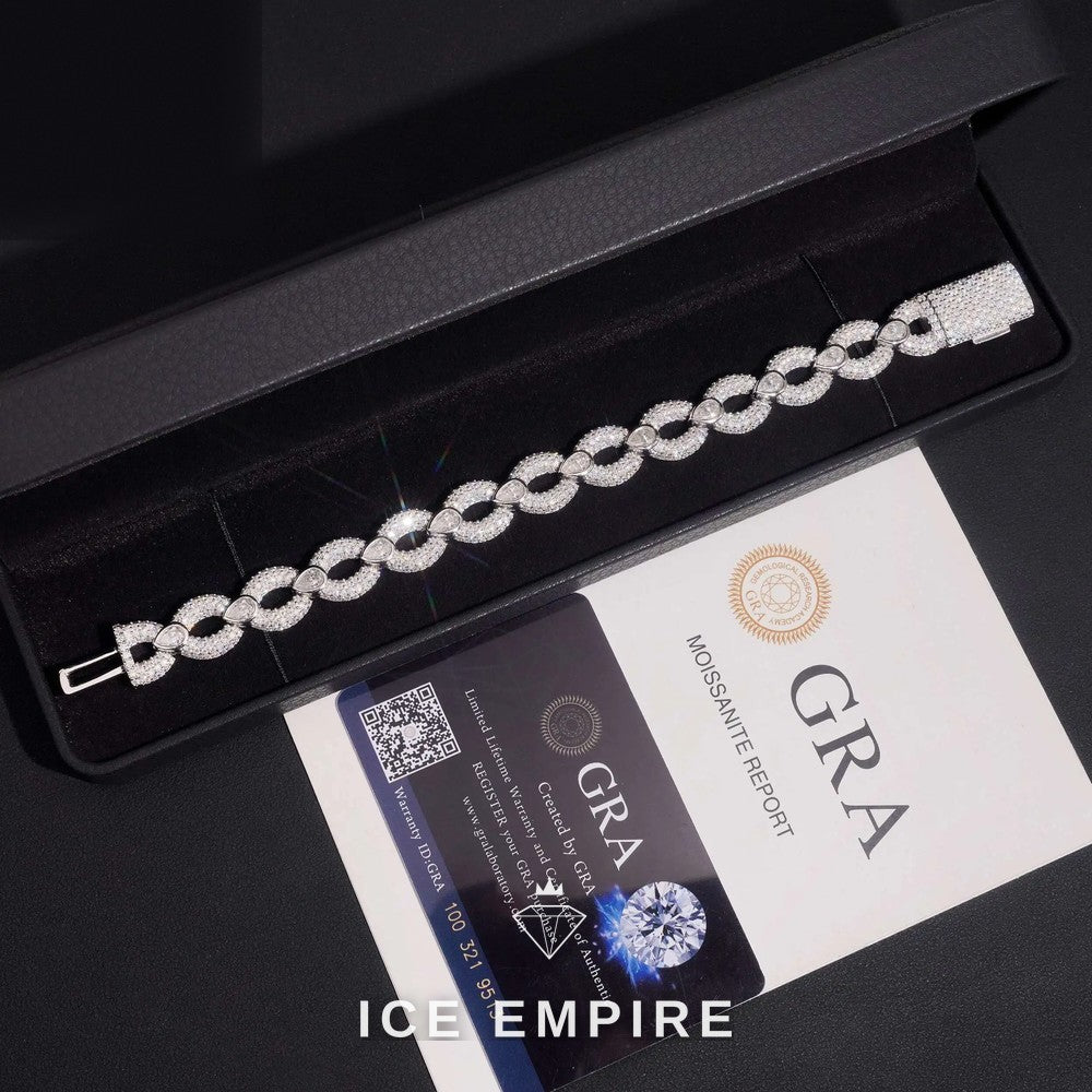 Iced Out Gold Plated Moissanite Cuban Chain