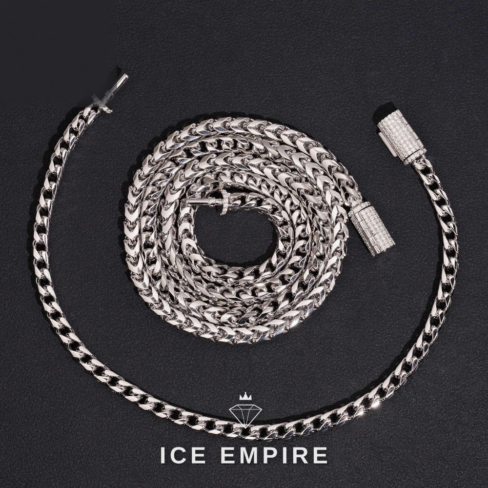 Iced Out Rose Gold Plated Moissanite Cuban Chain