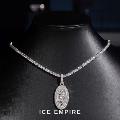 Iced Out Gold Plated Lab Grown Diamond Pendant