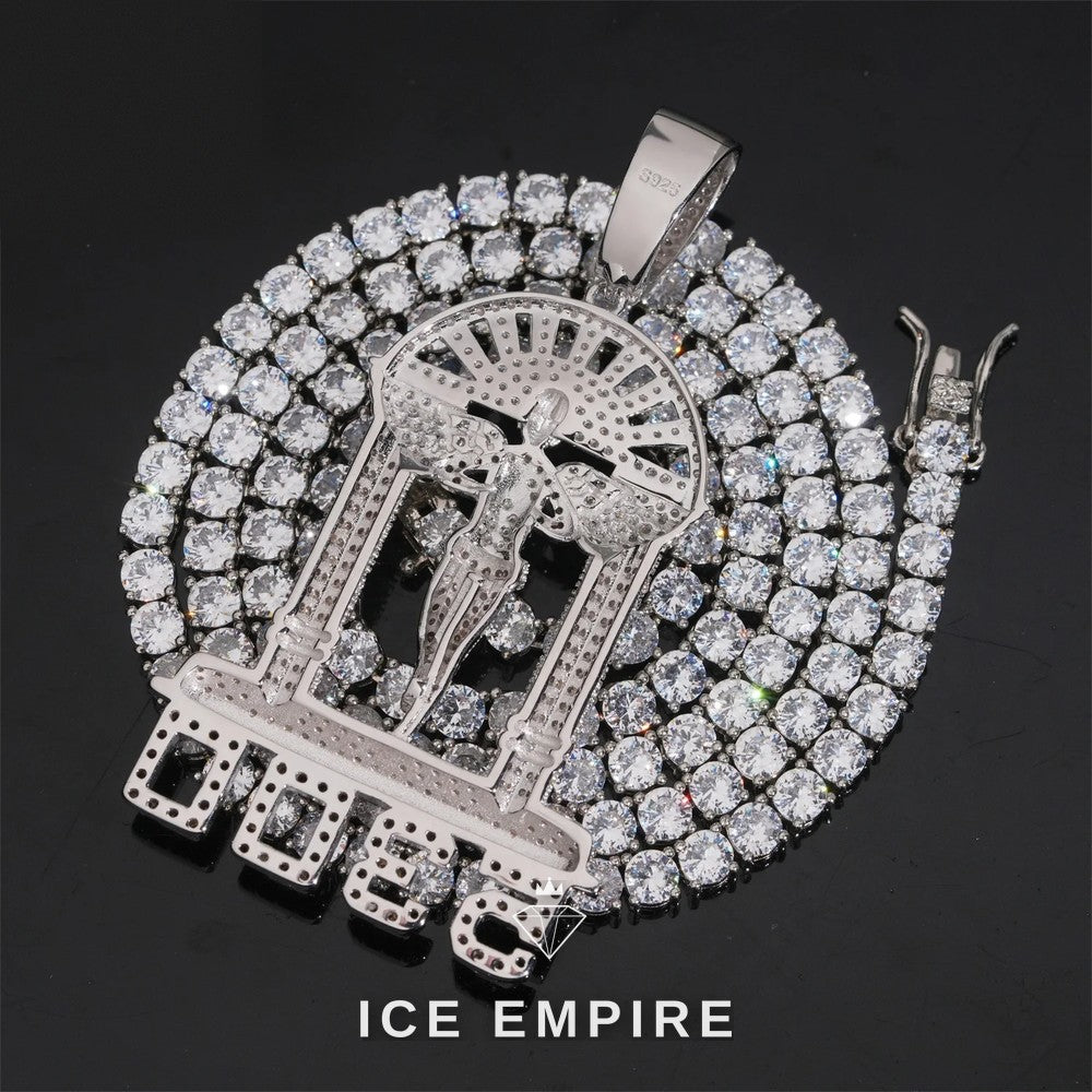 Iced Out 925 Silver Pendant