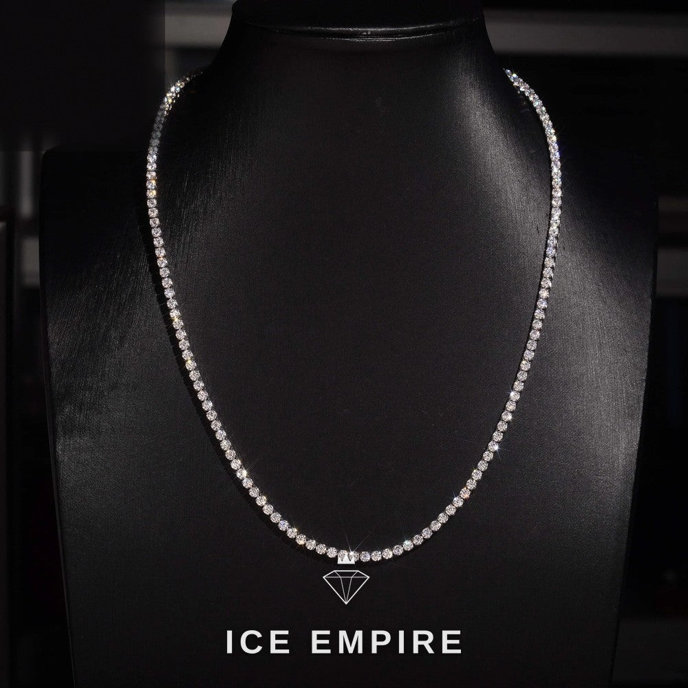 Iced Out Rose Gold Plated Moissanite Cuban Chain