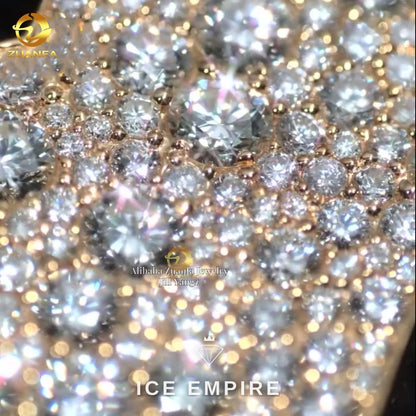 Iced Out Baguette 925 Silver Moissanite Pendant