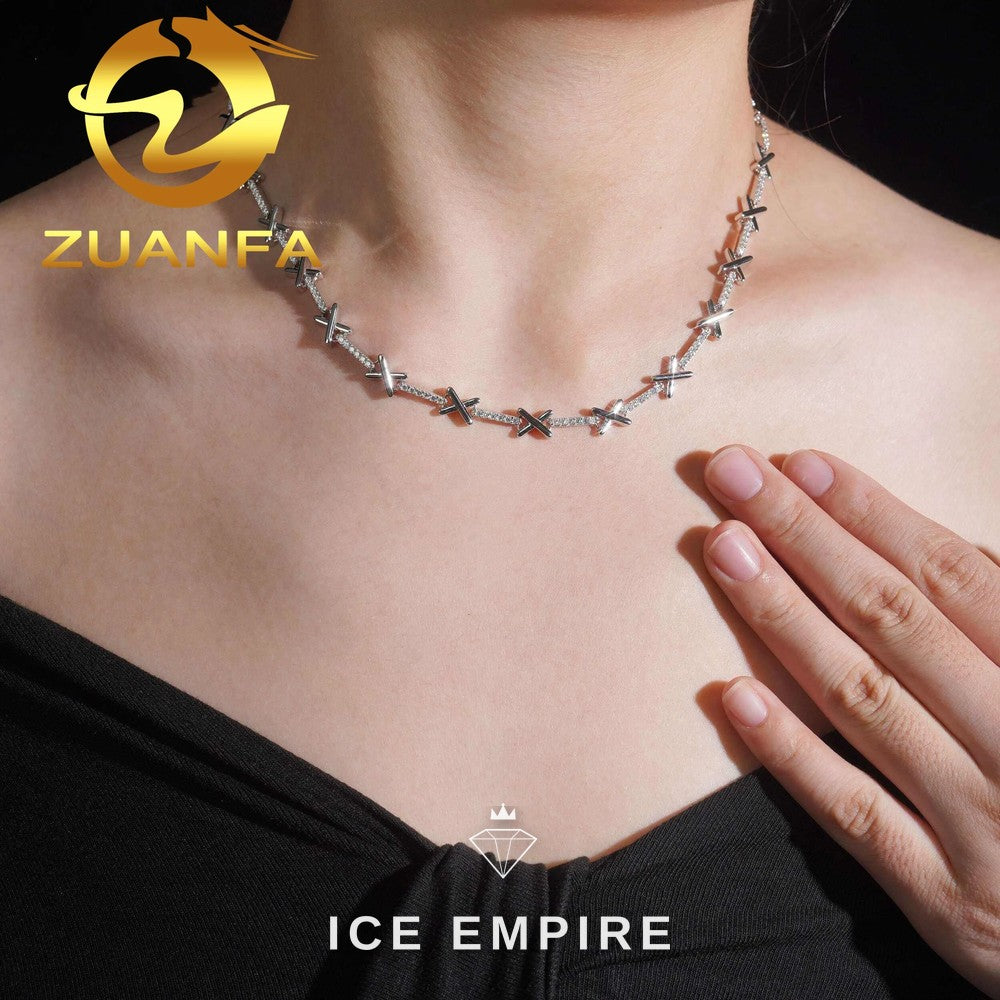 Iced Out Rose Gold Plated Moissanite Cuban Chain