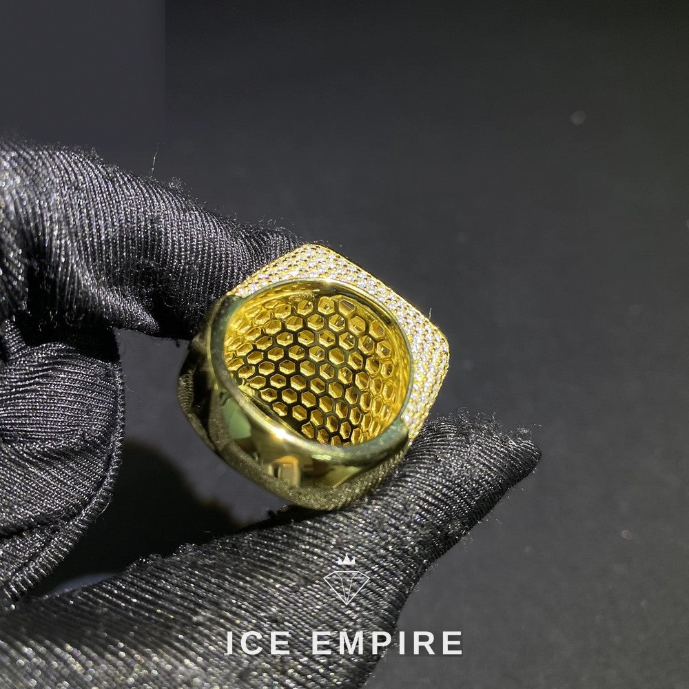 Iced Out Baguette 925 Silver Moissanite Ring