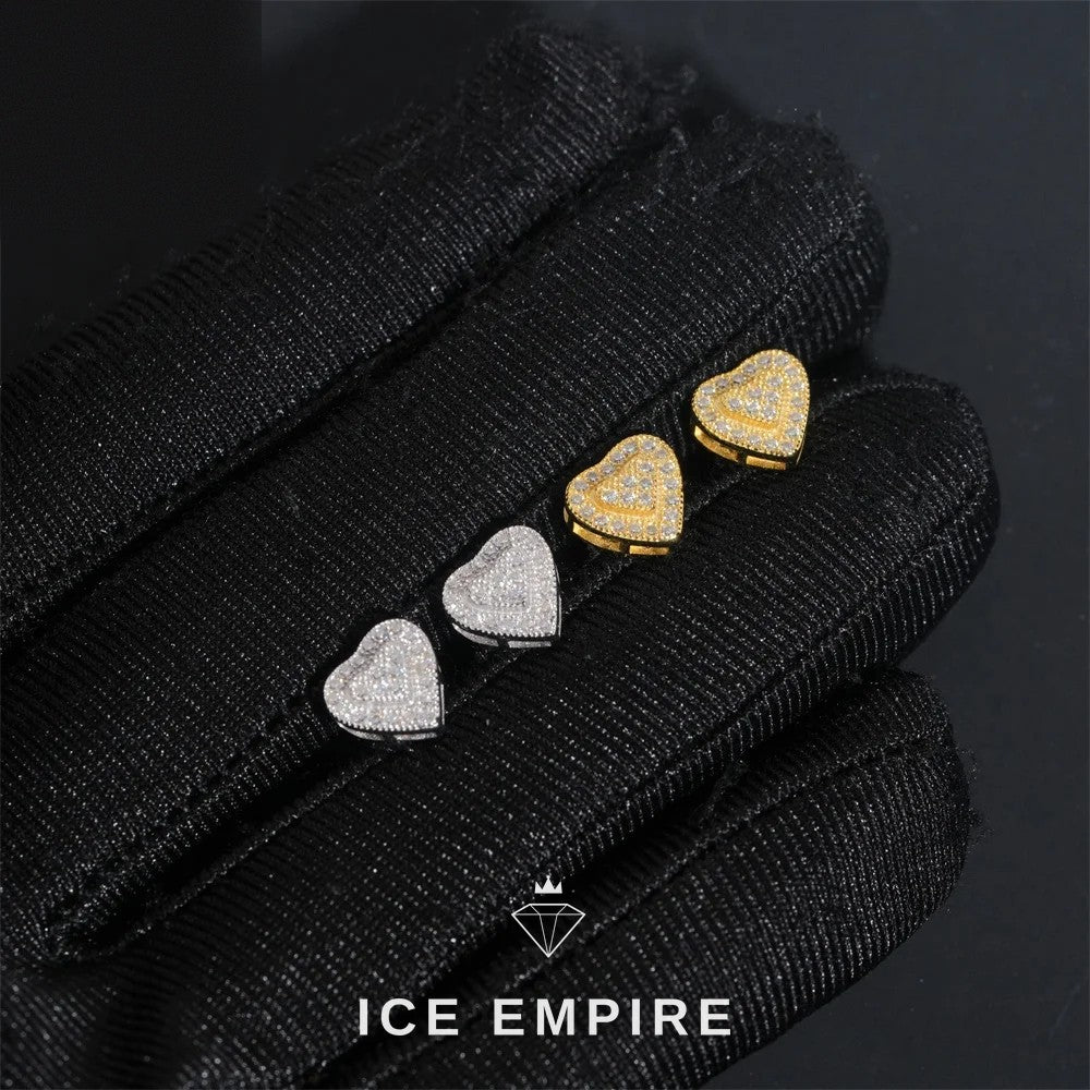 Iced Out Cluster 925 Silver Lab Grown Diamond Earrings