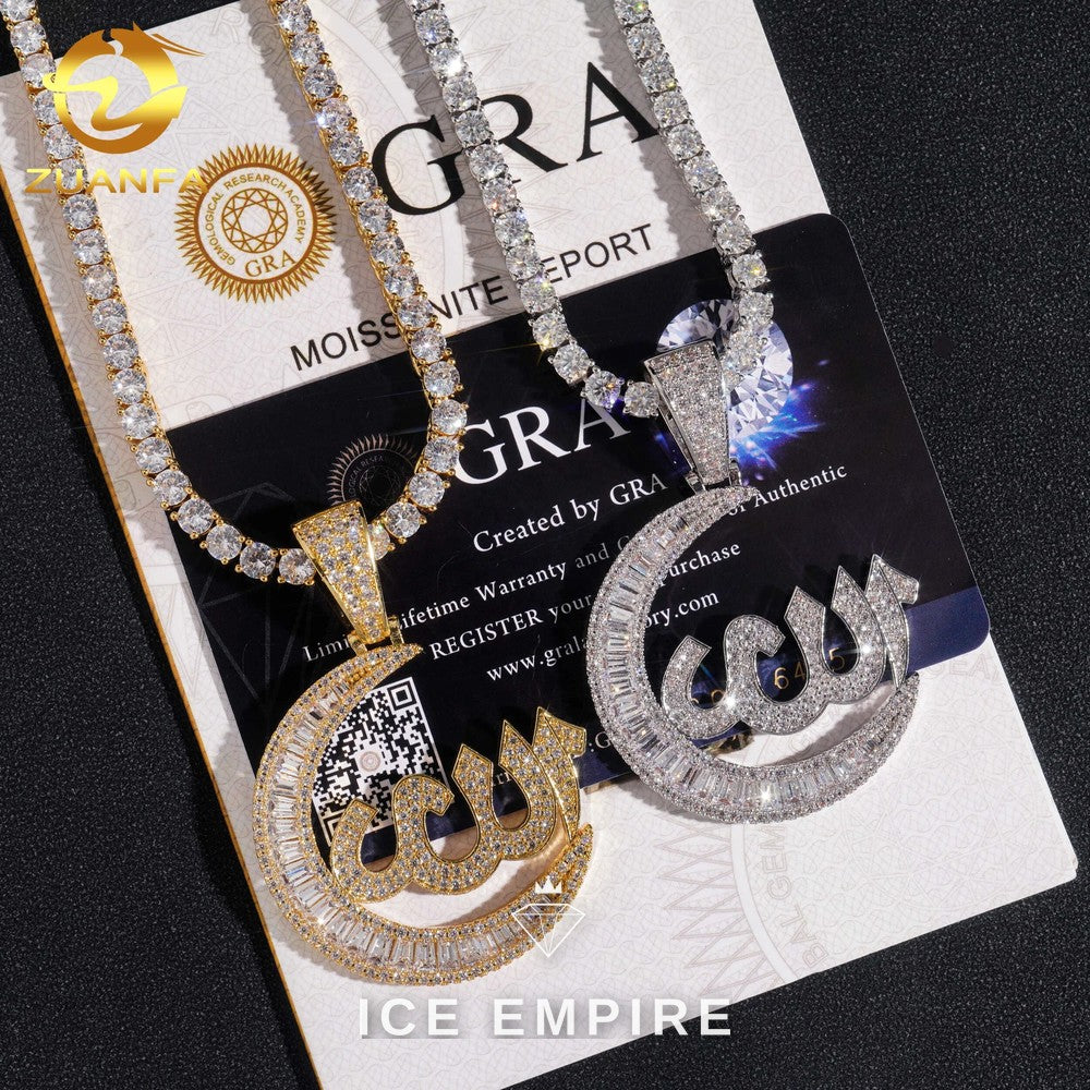 Iced Out Rose Gold Plated Moissanite Pendant
