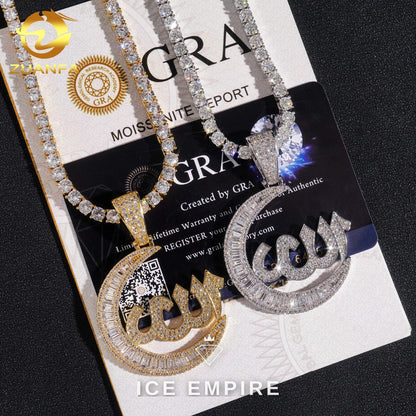 Iced Out Rose Gold Plated Moissanite Pendant