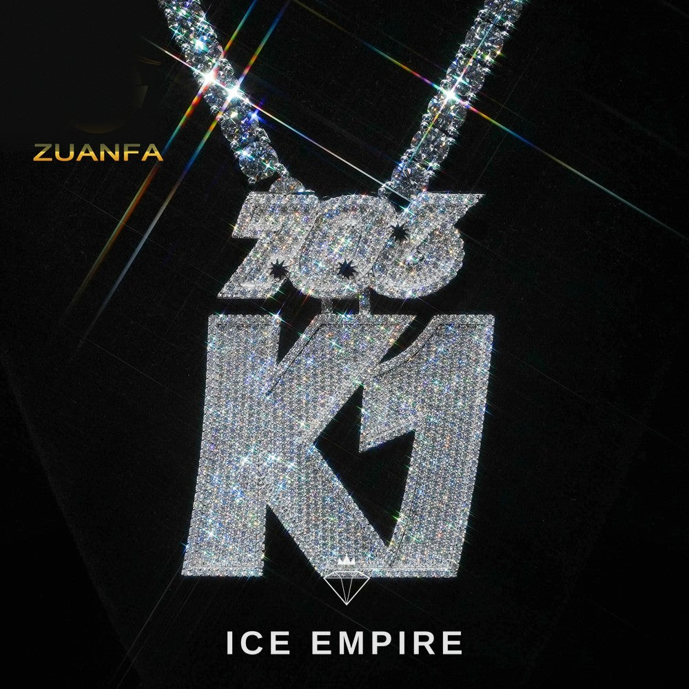 Iced Out Cross 925 Silver Moissanite Pendant
