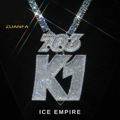 Iced Out Cross 925 Silver Moissanite Pendant