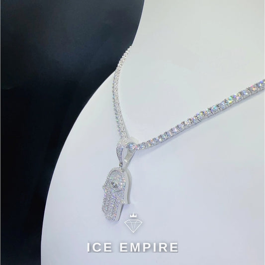 Iced Out 925 Silver Moissanite Pendant