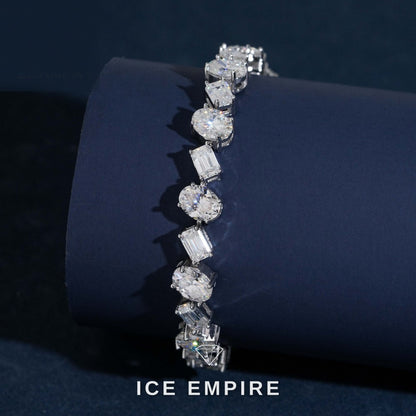 Iced Out Rose Gold Plated Moissanite Tennis Bracelet