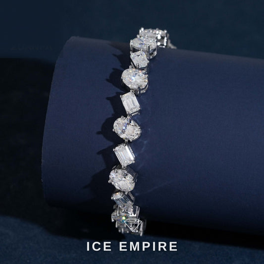 Iced Out Rose Gold Plated Moissanite Tennis Bracelet