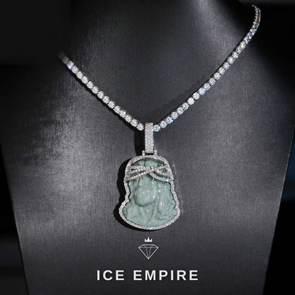Iced Out Rose Gold Plated Moissanite Pendant