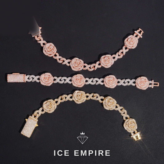 Iced Out 925 Silver Moissanite Cuban Chain
