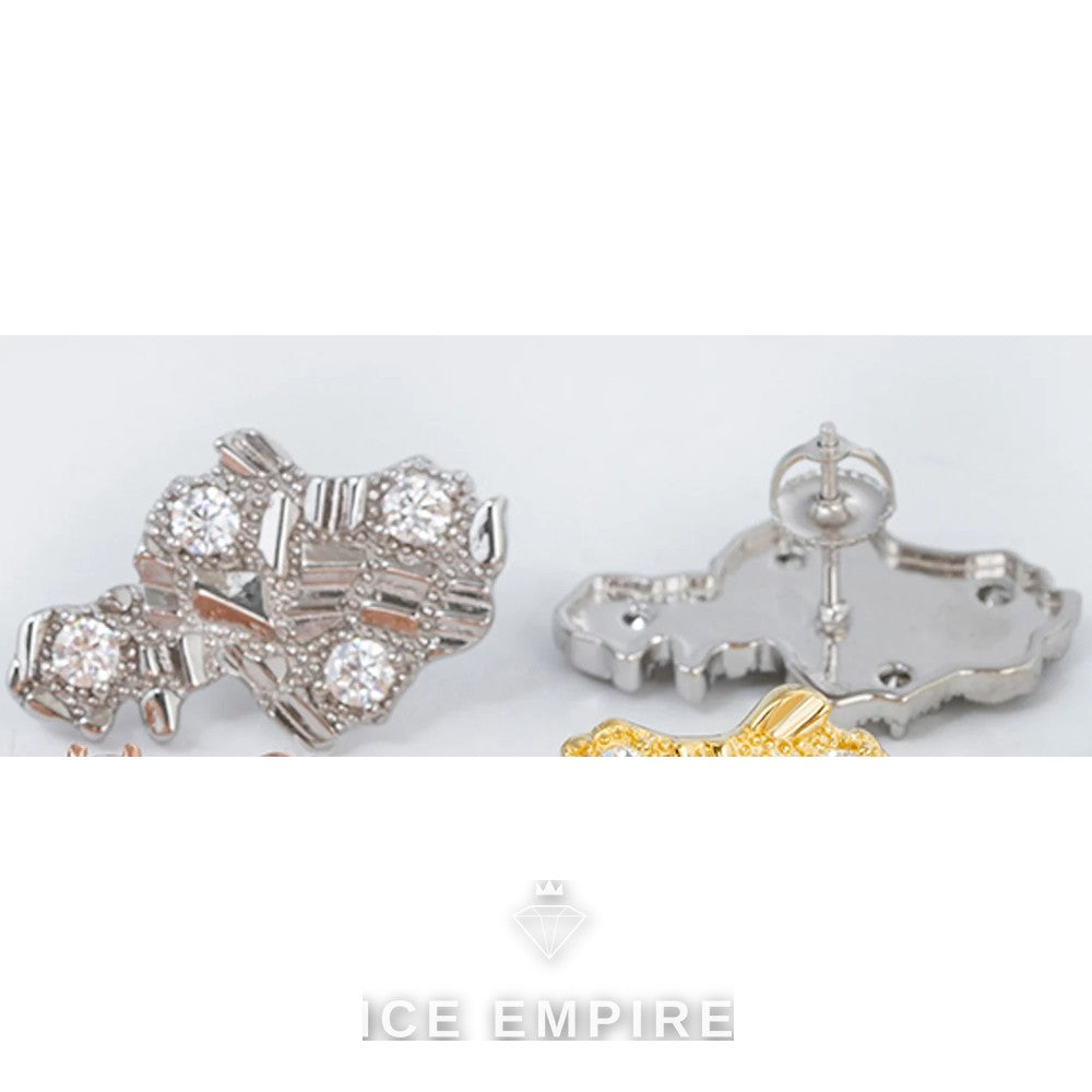 Iced Out 925 Silver Moissanite Earrings