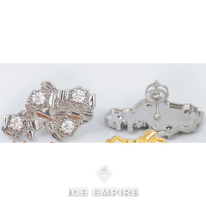 Iced Out 925 Silver Moissanite Earrings