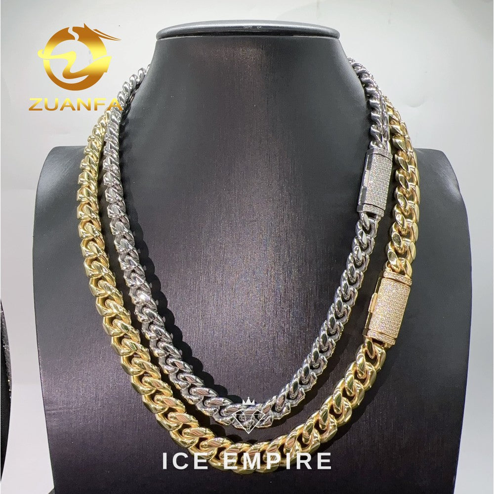 Iced Out Rose Gold Plated Moissanite Cuban Chain
