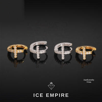 Iced Out 925 Silver Moissanite Earrings