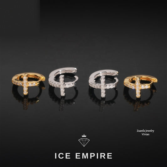 Iced Out 925 Silver Moissanite Earrings
