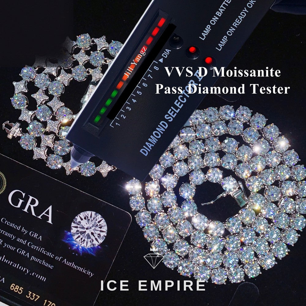 Iced Out Rose Gold Plated Moissanite Cuban Chain
