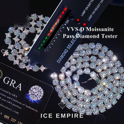 Iced Out Rose Gold Plated Moissanite Cuban Chain