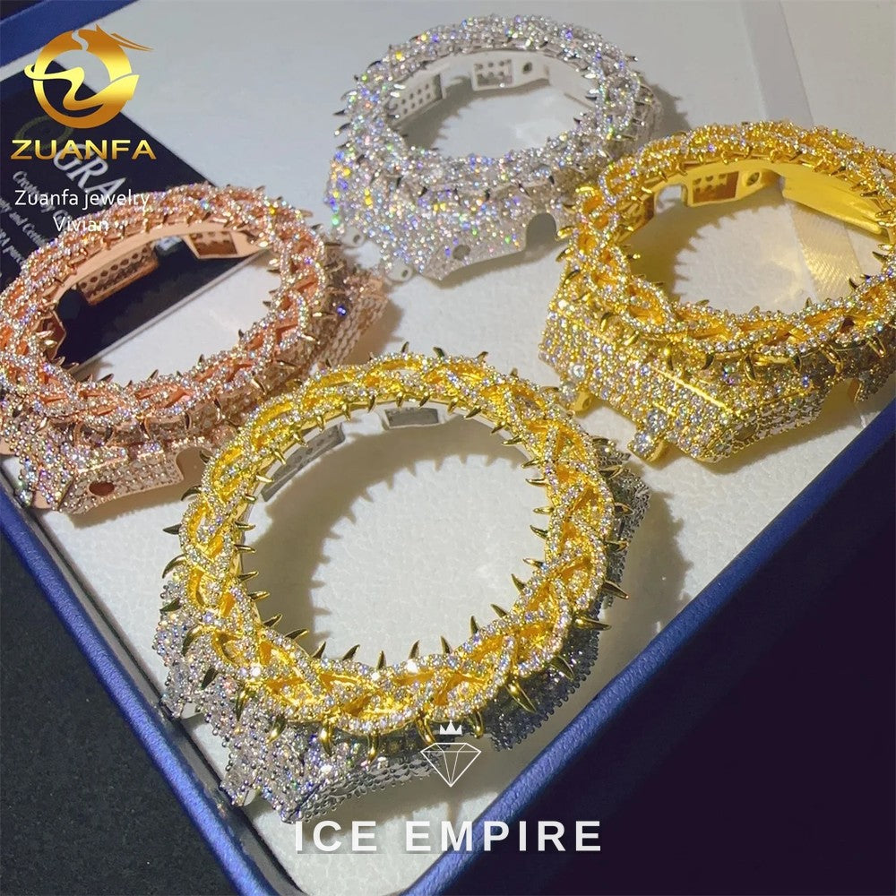 Iced Out 925 Silver Moissanite Watch
