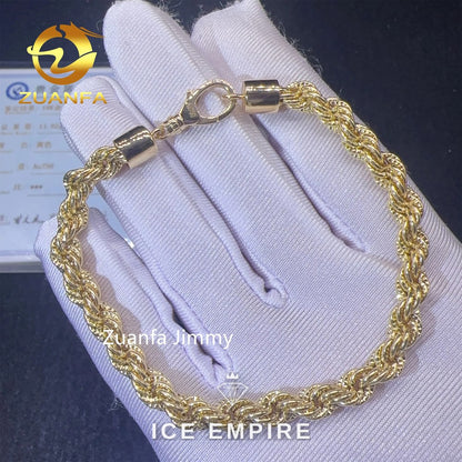 Iced Out 18K Gold Rope Chain