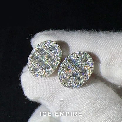 Iced Out 925 Silver Moissanite Earrings