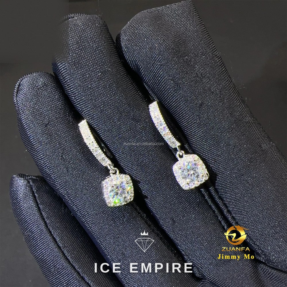Iced Out Gold Plated Moissanite Earrings