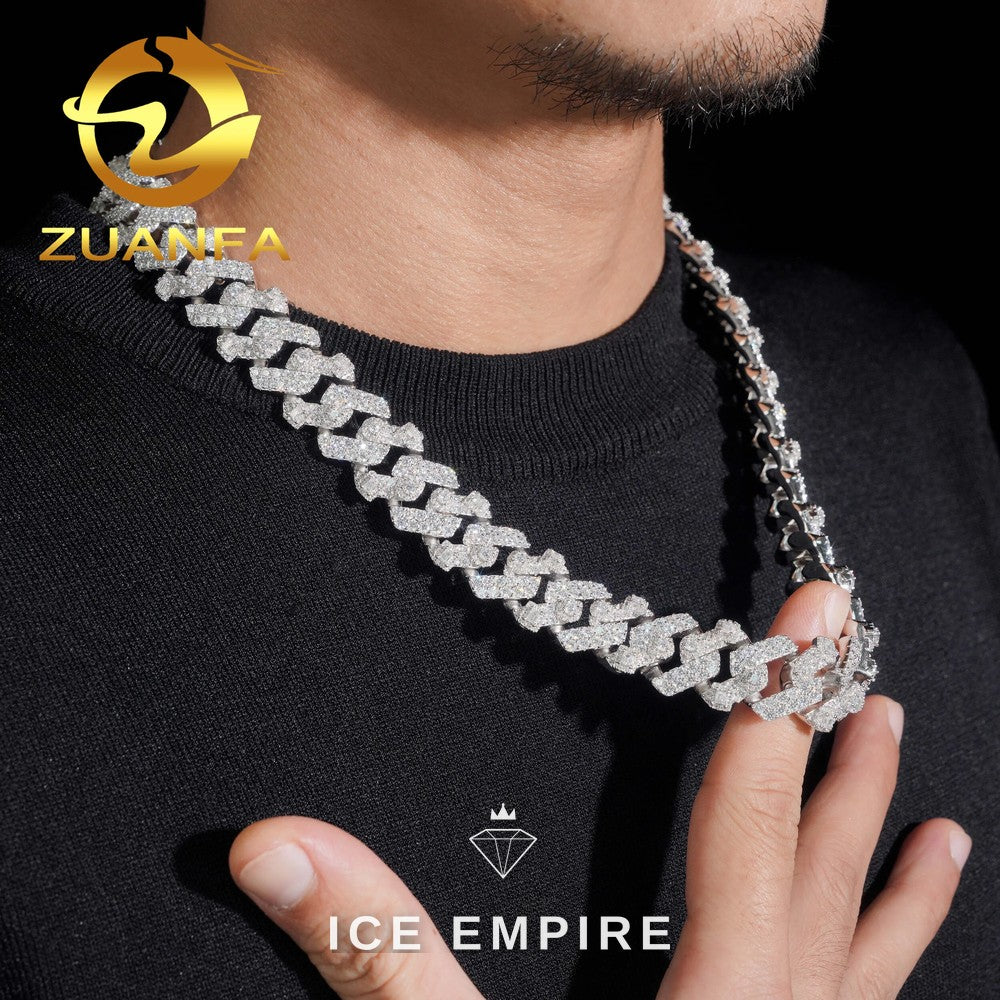 Iced Out Rose Gold Plated Moissanite Cuban Chain