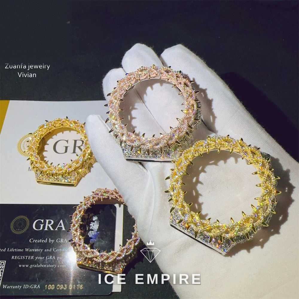 Iced Out 925 Silver Moissanite Watch
