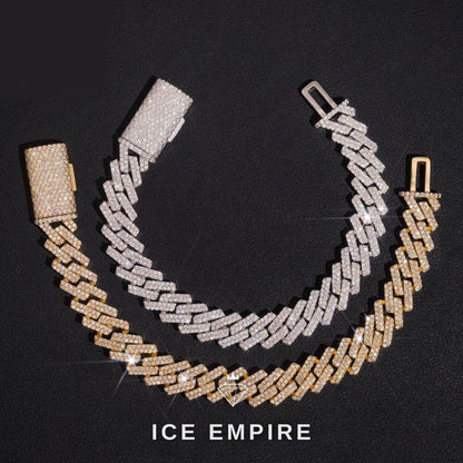 Iced Out Rose Gold Plated Moissanite Cuban Chain