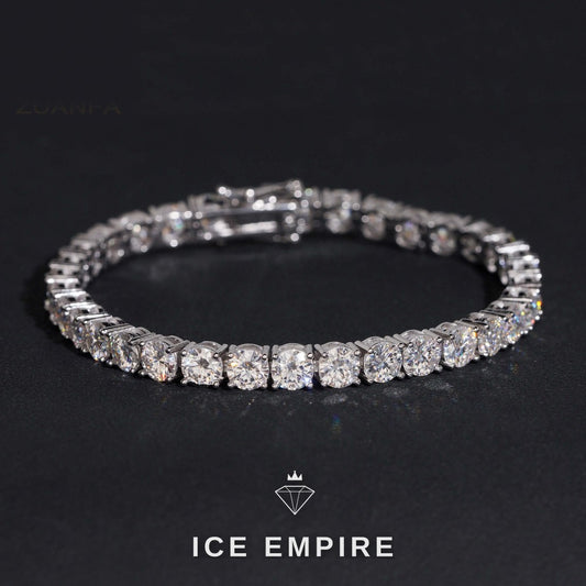 Iced Out 925 Silver Lab Grown Diamond Tennis Bracelet