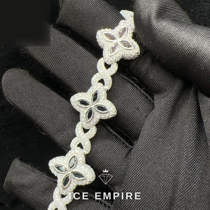 Iced Out Rose Gold Plated Moissanite Cuban Chain