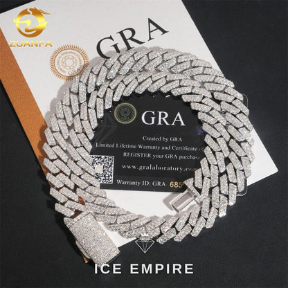 Iced Out Rose Gold Plated Moissanite Cuban Chain
