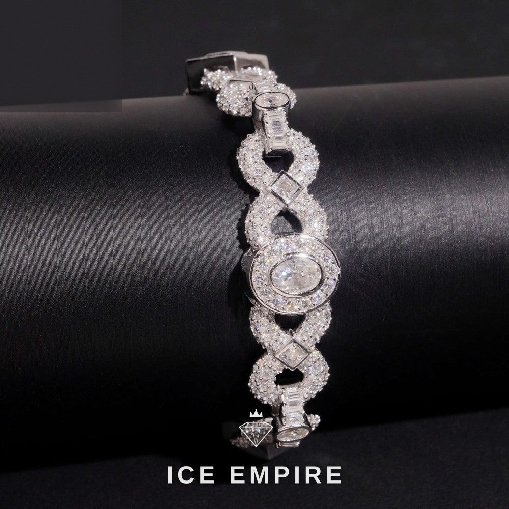 Iced Out Rose Gold Plated Moissanite Cuban Chain