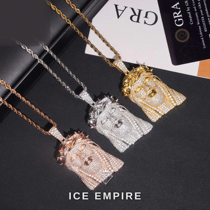 Iced Out Gold Plated Moissanite Pendant