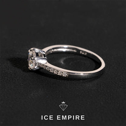 Iced Out Gold Plated Moissanite Engagement Ring