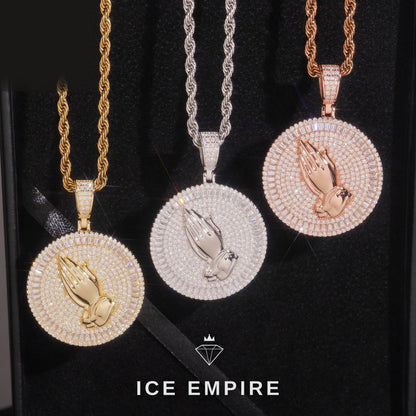 Iced Out Gold Plated Moissanite Pendant