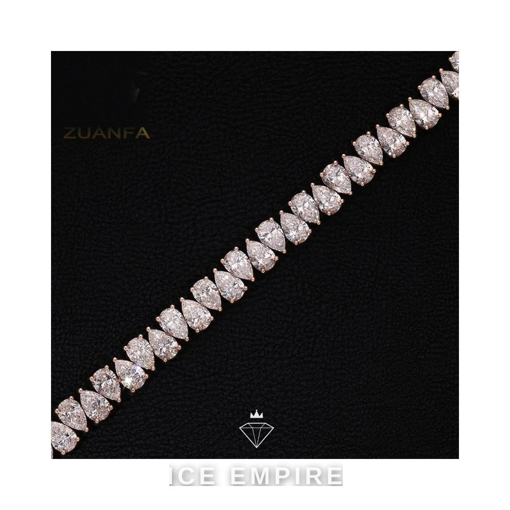 Iced Out Gold Plated Moissanite Cuban Chain