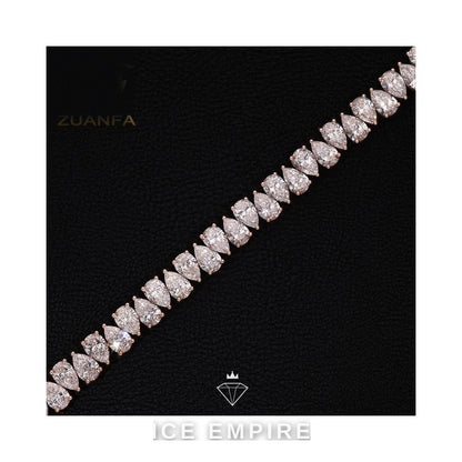 Iced Out Gold Plated Moissanite Cuban Chain