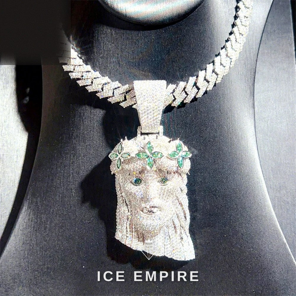 Iced Out 925 Silver Moissanite Pendant