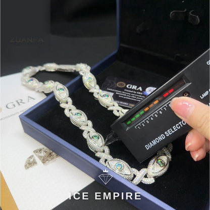 Iced Out Rose Gold Plated Moissanite Cuban Chain