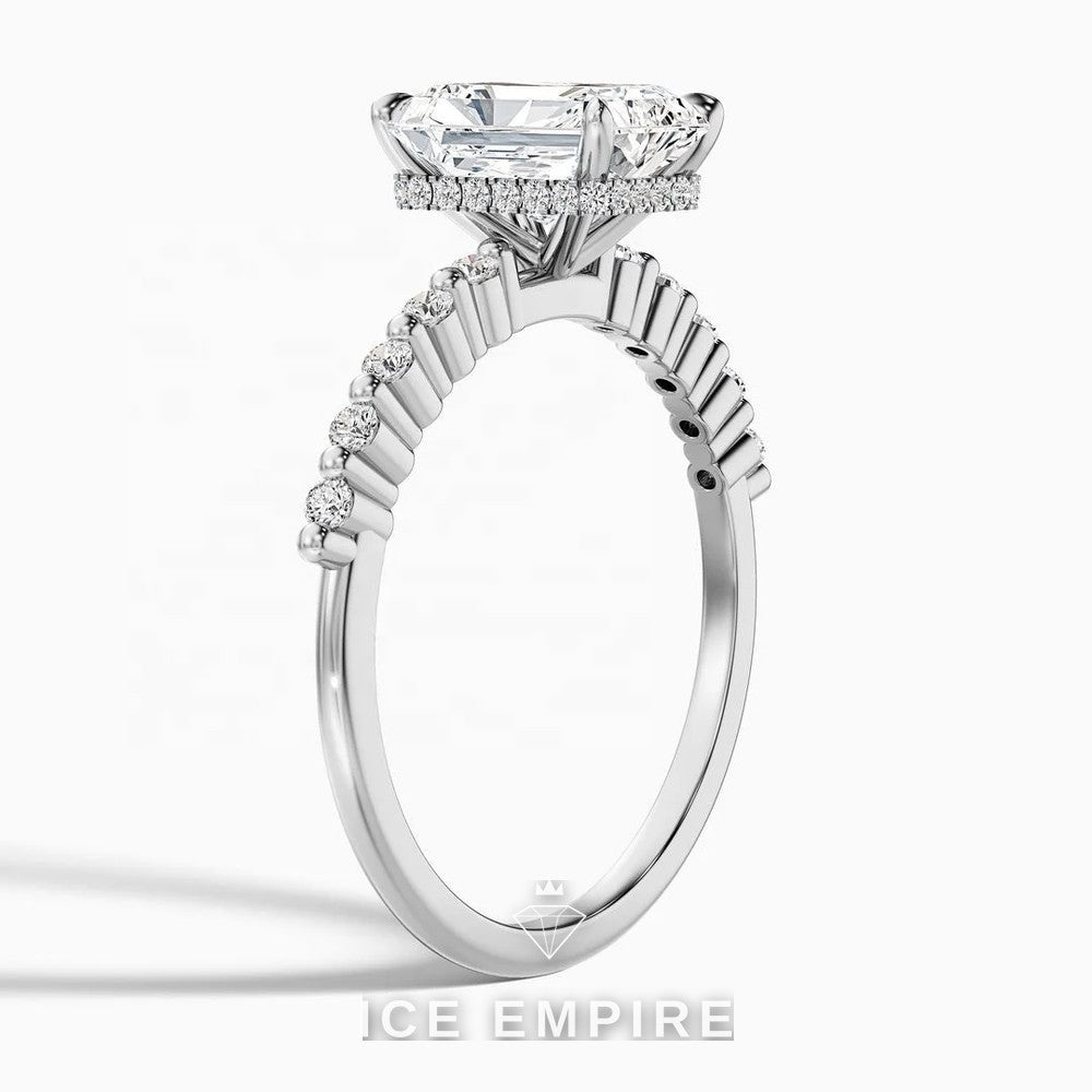 Iced Out 14K Gold Lab Grown Diamond Engagement Ring