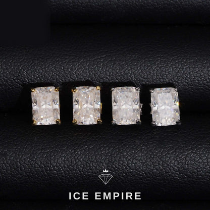Iced Out 10K Gold Lab Grown Diamond Stud Earrings
