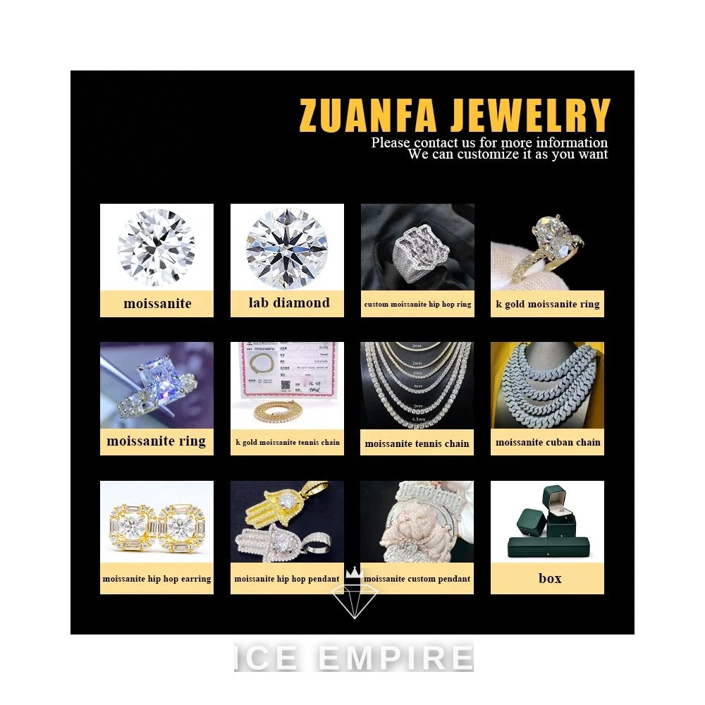 Iced Out 925 Silver Moissanite Pendant