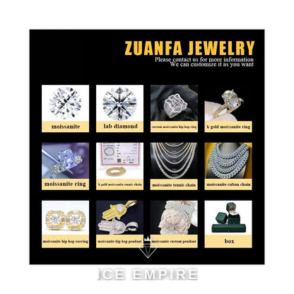 Iced Out 925 Silver Moissanite Pendant