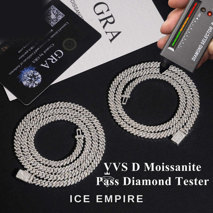Iced Out Rose Gold Plated Moissanite Cuban Chain